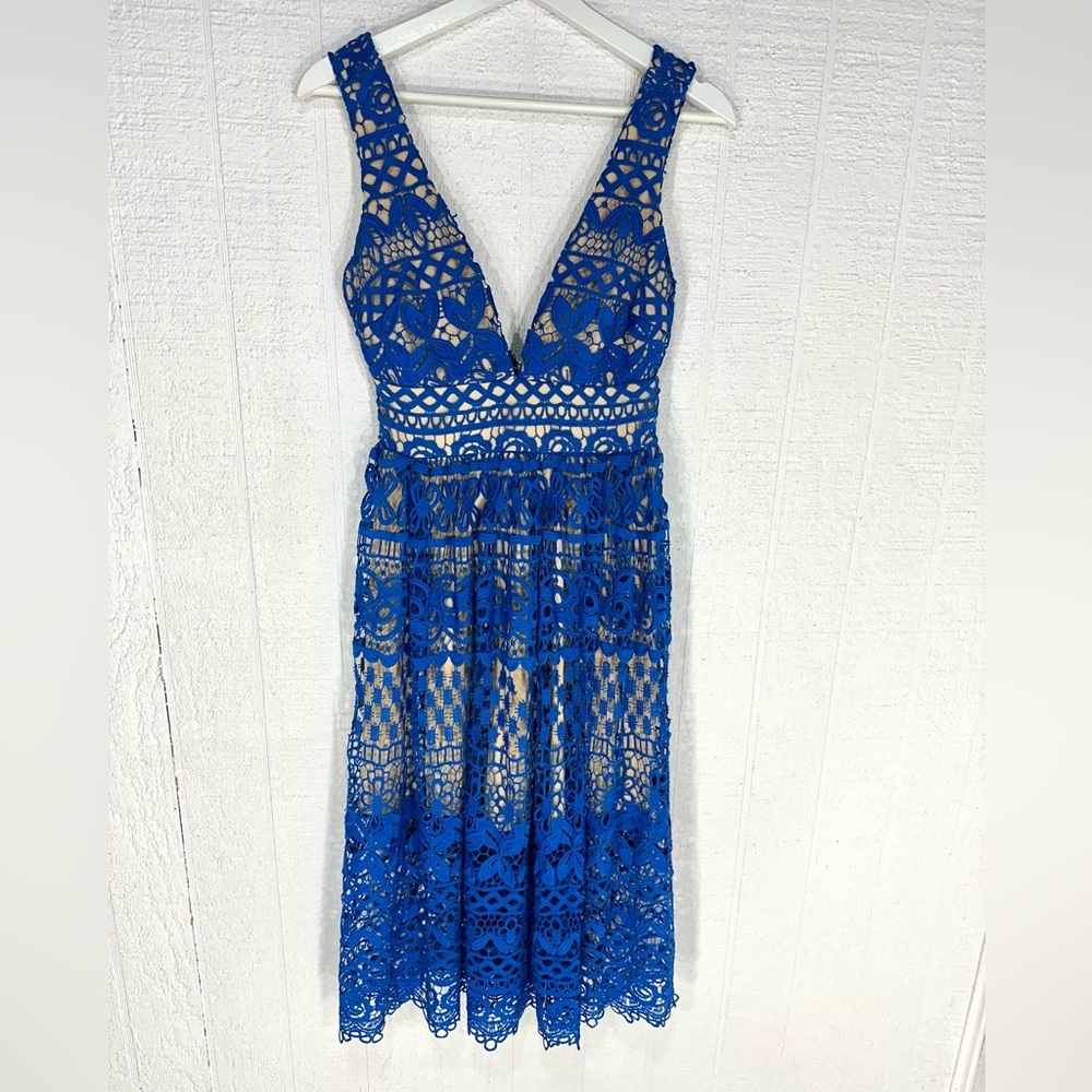 Lulus lace midi dress blue size XS - Picture 6 of 9